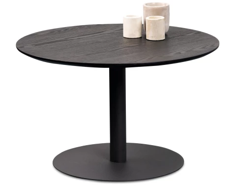 Kulatý konferenční stolek Ida, 60 cm, černý jasan