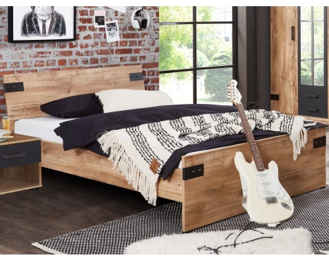 Postel Liverpool 90x200 cm, dub