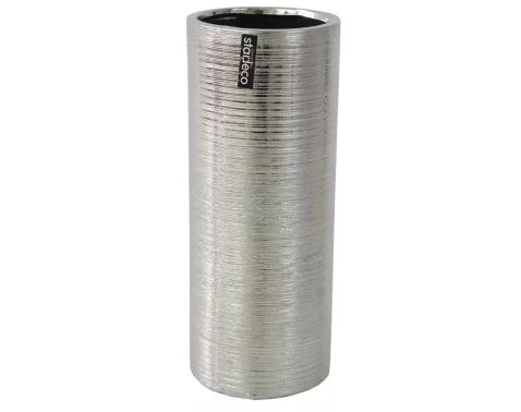 Váza Modern 30 cm, zakulacená, stříbrná