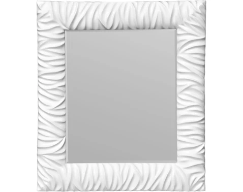 Nástěnné zrcadlo Mořská pěna 50x60 cm, bílé