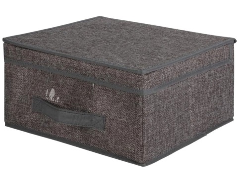 Úložný box s víkem 30x28 cm, šedý