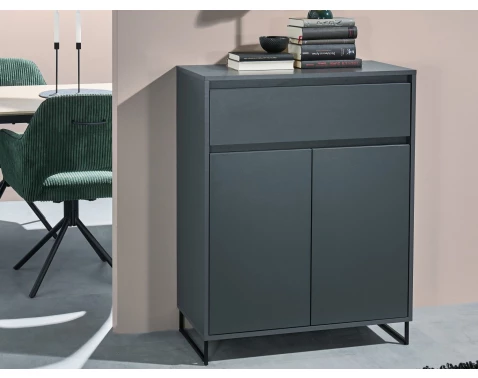 Komoda se šuplíkem Cologne, 80 cm, antracitová