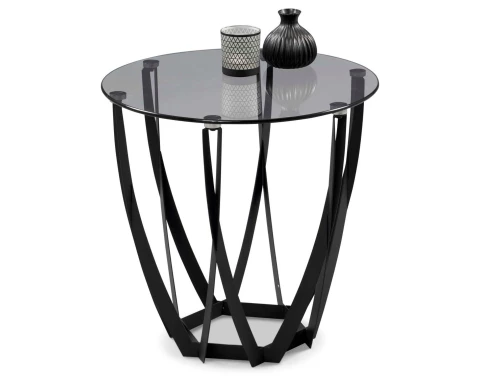 Stolek Maya, 50 cm, šedé sklo