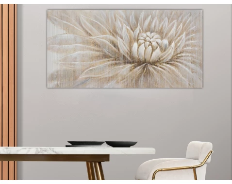 Ručně malovaný obraz Leknín, 140x70 cm