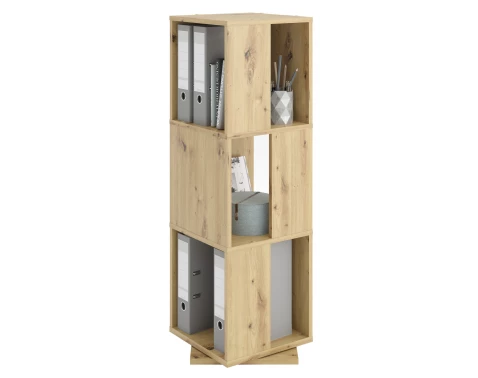 Levně Otočný regál Tower, dub artisan