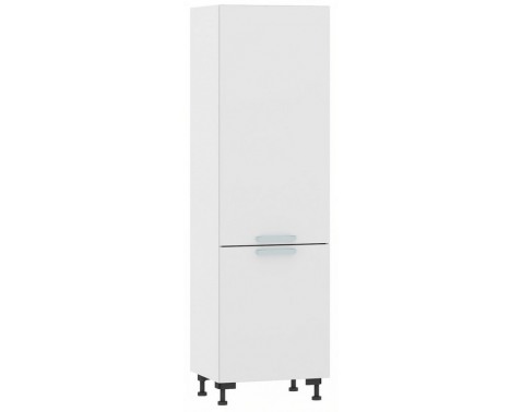 Vysoká kuchyňská skříň One PO60D, bílý lesk, šířka 60 cm - Bílá