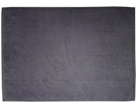 Koupelnová předložka Ocean, BIO bavlna, antracitová, 50x70 cm