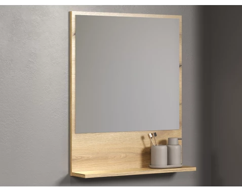 Zrcadlo s policí Pure Bliss 60 cm, dub evoke