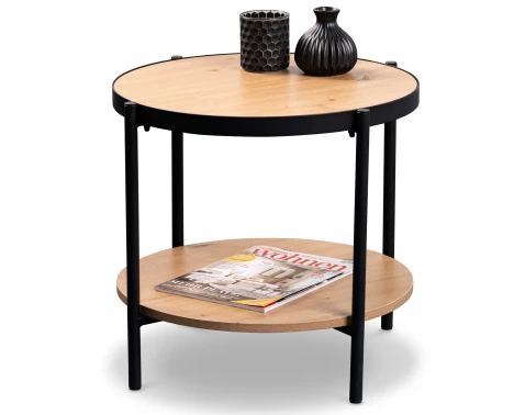 Kulatý stolek Pina, 60 cm, dub artisan