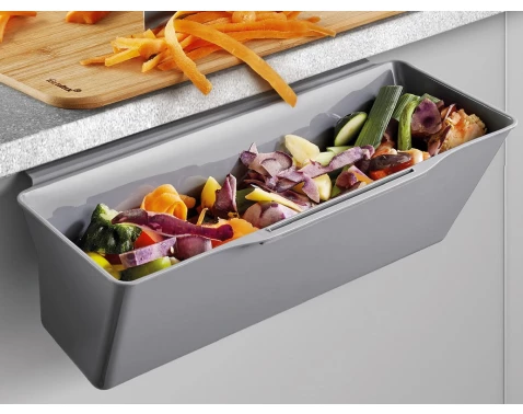 Závěsný koš na bioodpad Cleantex, šedý