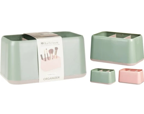Organizér na make-up zelená/růžová