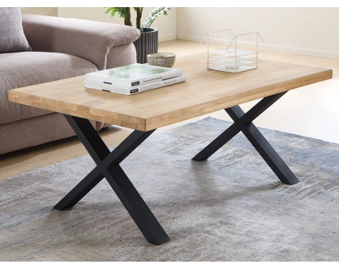 Konferenční stolek z dubového dřeva Chris X, 110x70 cm