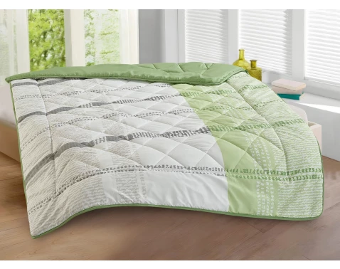 Letní přikrývka Sommer 140x200 cm, zeleno-bílá