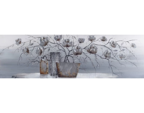 Levně Ručně malovaný obraz Dekorativní zátiší 120x40 cm, olejomalba
