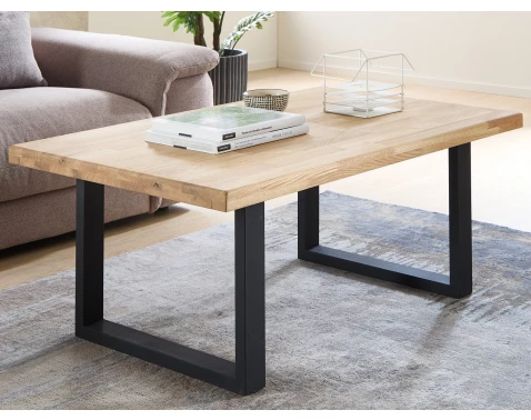 Konferenční stolek z dubového dřeva Chris U, 110x70 cm