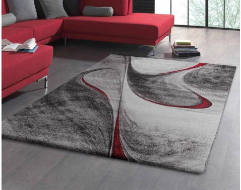 Koberec Brilliance 160x230 cm, červeno-šedé vlny