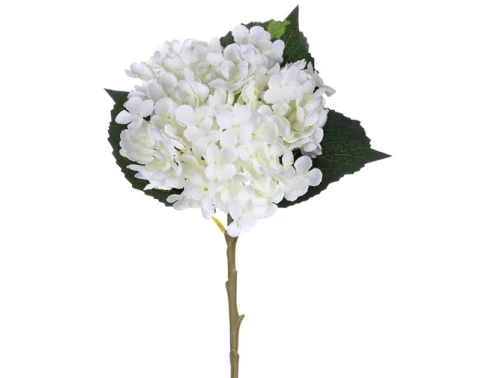 Levně Umělá květina Hortenzie 50 cm, bílá
