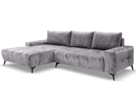 Rohová sedačka Mauro, holubí šedá látka, levý roh