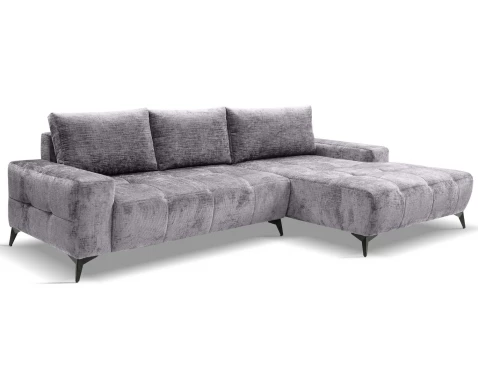 Rohová sedačka Mauro, holubí šedá látka, pravý roh