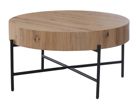 Kulatý konferenční stolek Antonia, 80 cm, dub artisan