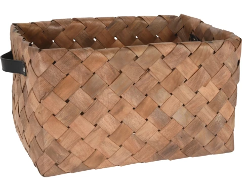 Úložný košík borovicové dřevo, 30x15 cm