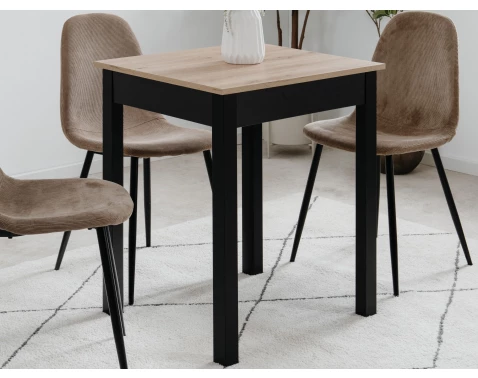 Jídelní stůl Capri 60x67 cm, dub artisan/černý