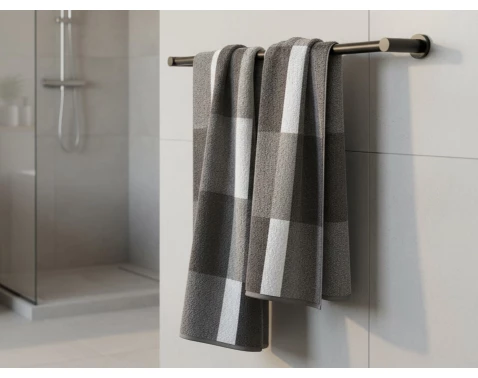Ručník Pantone Karo 50x100 cm, šedý