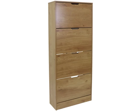 Levně Botník Rubble, 4dveřový, dub