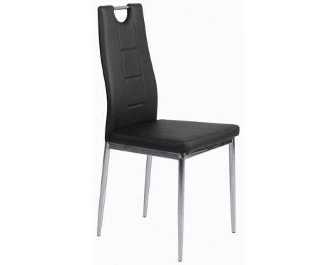Jídelní židle Melanie, černá ekokůže - Černá