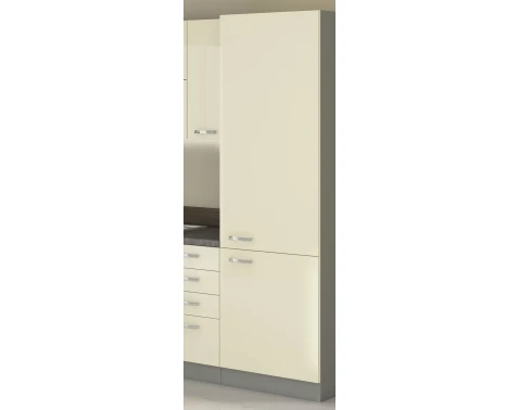 Levně Vysoká kuchyňská skříň Karmen 40DK, 40 cm, šedá/krémová