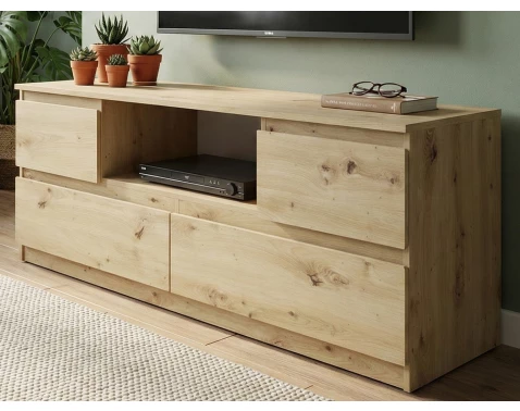 TV skříňka Carlos, dub artisan, šířka 140 cm