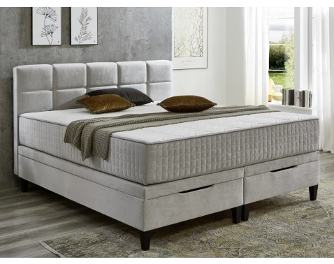 Postel Wien 180x200 cm, světle šedá látka