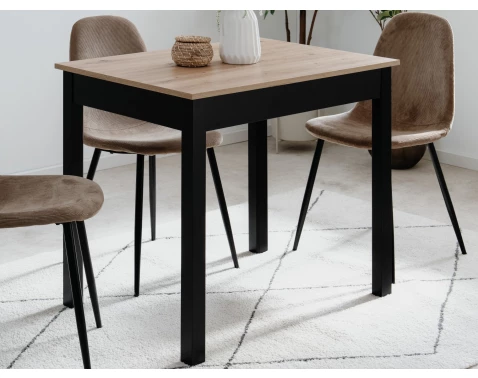 Jídelní stůl Capri 90x67 cm, dub artisan/černý