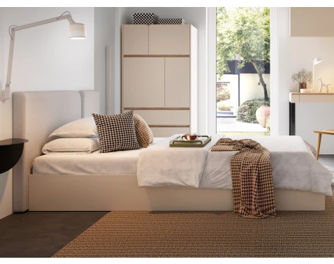 Postel Lucky 120x200 cm, béžová