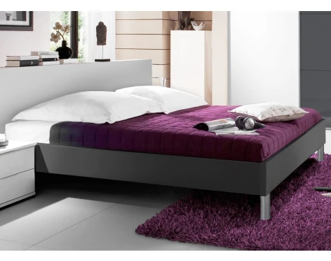 Postel Easy Plus 180x200 cm, grafit, komfortní výška
