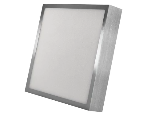 Stropní/nástěnné LED osvětlení Nexxo 22,5x22,5 cm, broušený nikl, hranaté