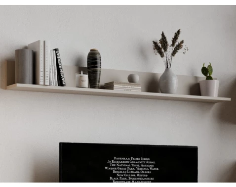 Police na zeď Asko Living,135 cm, béžová kašmír