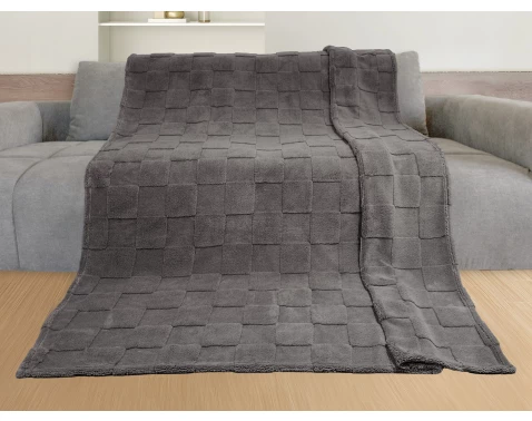 Deka Karo Sherpa 140x200 cm, antracitová