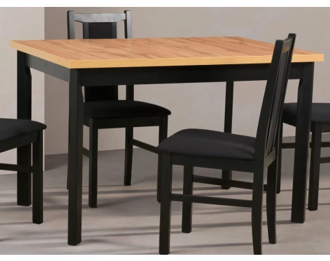 Obdélný jídelní stůl Molena 140x80 cm, dub artisan/černý