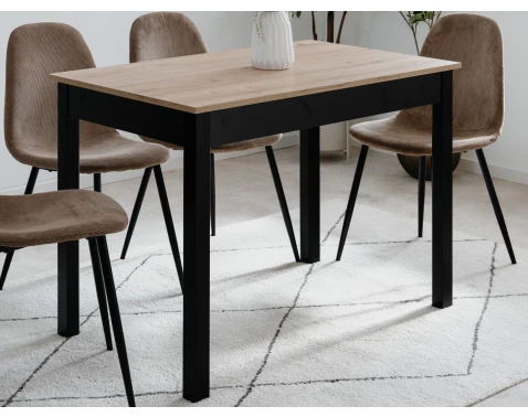 Jídelní stůl Capri 110x67 cm, dub artisan/černý