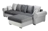 Rohová sedací souprava Bern, světlá šedá/šedá/vzor