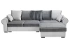 Rohová sedací souprava Bern, světlá šedá/šedá/vzor