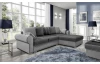Rohová sedací souprava Bern, světlá šedá/šedá/vzor