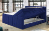 Postel boxspring Fresco 180x200 cm, modrá látka