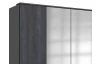 Šatní skříň s otočnými dveřmi Göteborg, 225 cm, šedá vintage ocel