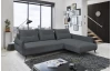 Rohová sedací souprava Dream, kouřově šedá látka, pravý roh