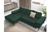 Rohová sedací souprava Vespa, lahvově zelená látka, levý roh