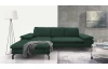 Rohová sedací souprava Vespa, lahvově zelená látka, levý roh