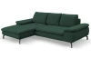 Rohová sedací souprava Vespa, lahvově zelená látka, levý roh