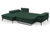 Rohová sedací souprava Vespa, lahvově zelená látka, levý roh